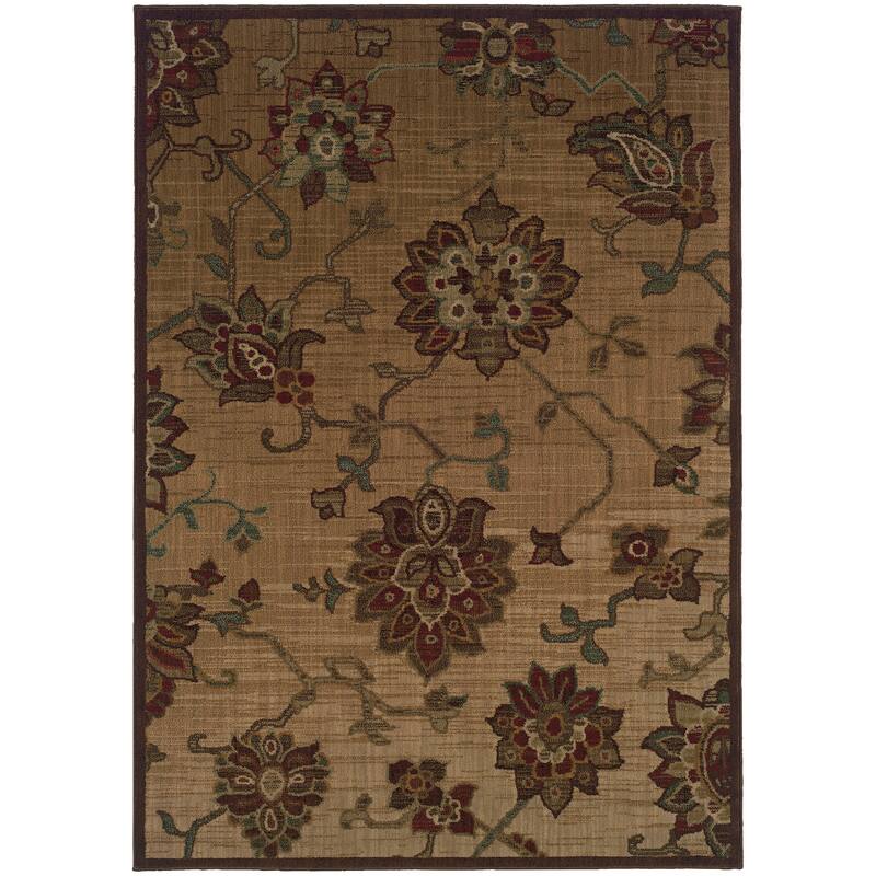 Style Haven Ellington Borderless Traditional Area Rug - 9'10" x 12'9" - Brown/Red - Rectangle