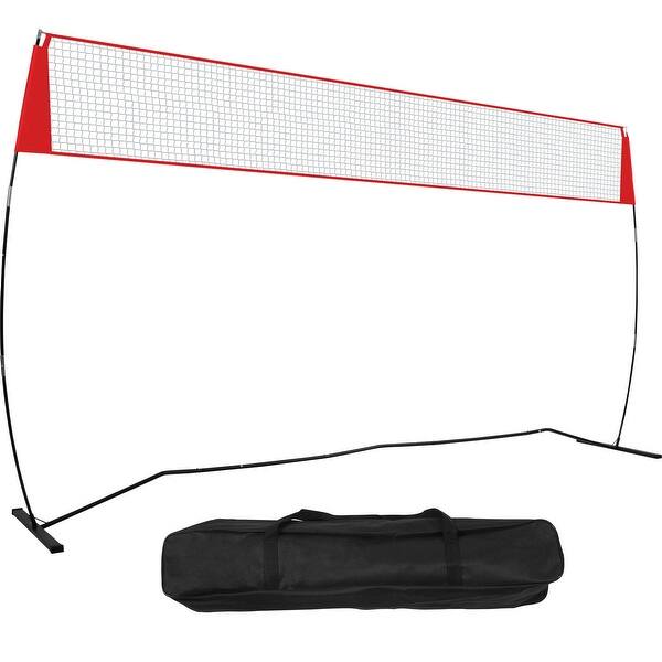 slide 2 of 7, Freestanding Volleyball Training Net for Indoor or Outdoor Use - 14 feet 14 feet