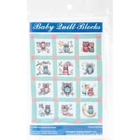 Shop ABC 123 Quilt Blocks Stamped Cross Stitch -9"X9" 12 ...