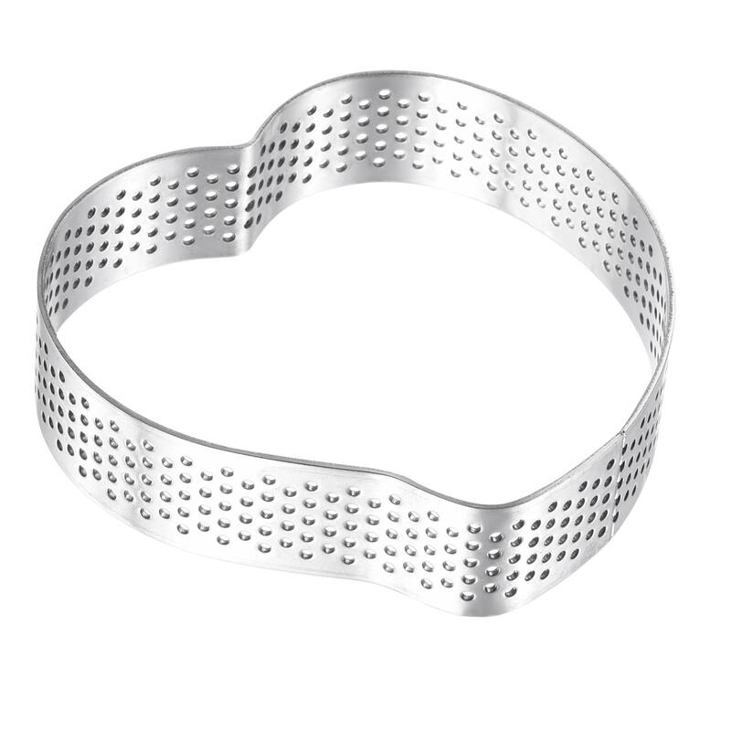 Stainless Steel Cake Ring 3.1" x 3.1" Heart Shaped Baking Mold, Silver