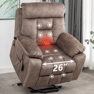 Flagship Oversized Velvet Power Lift Recliner - Recliner Chair with ...
