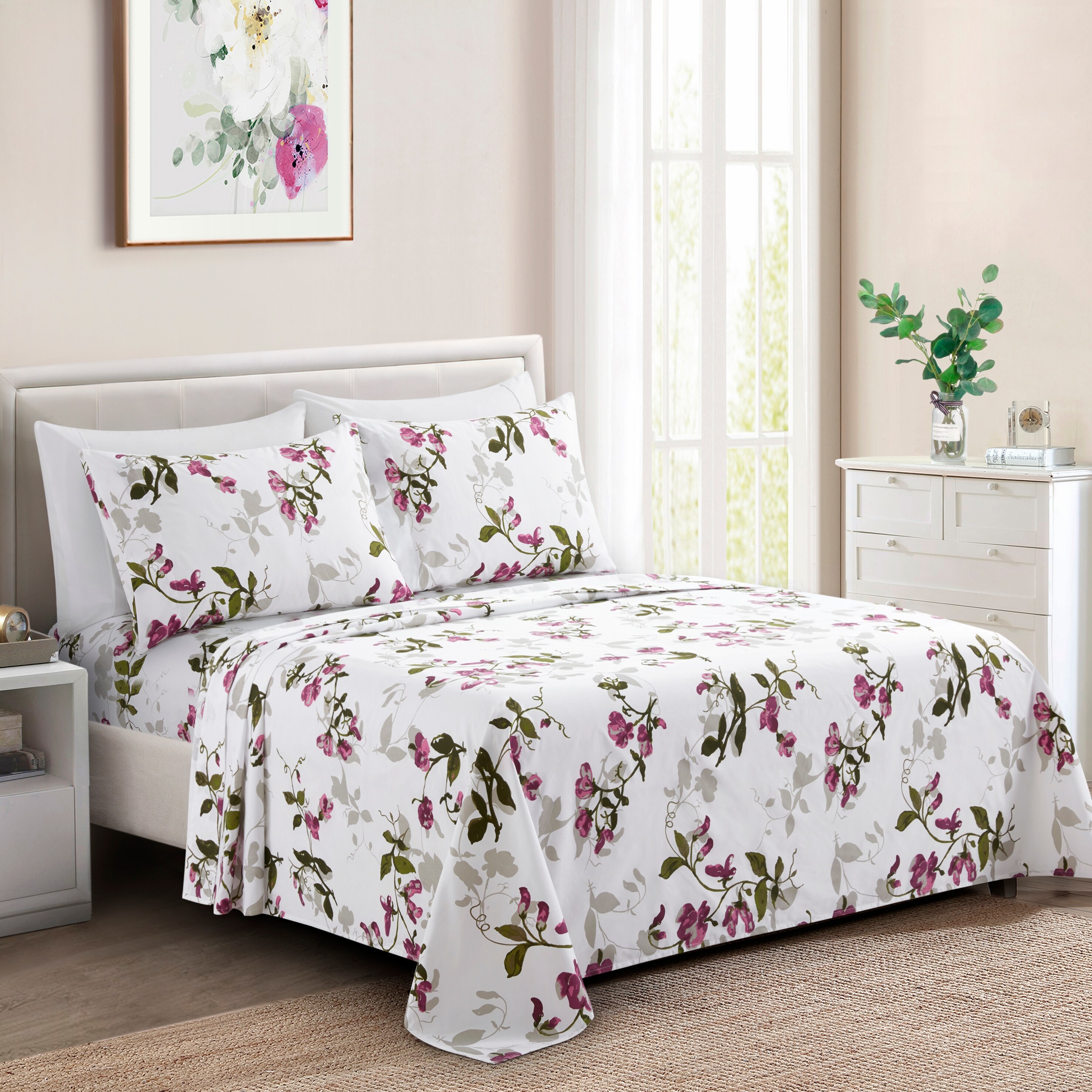 Modern Contemporary Rayon from Bamboo Wrinkle Resistant Bed Sheet Sets Bed Bath Beyond