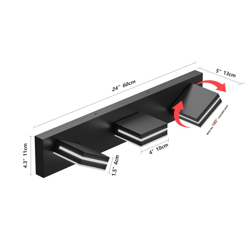 Modern LED Vanity Light, 3-Lights Wall Sconce for Bathroom and Mirror, Sleek Minimalist Design, Energy-Efficient