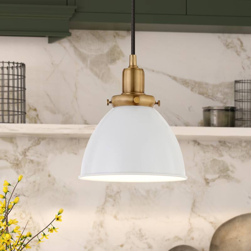 Madison 8" Wide Pendant with Metal Shade