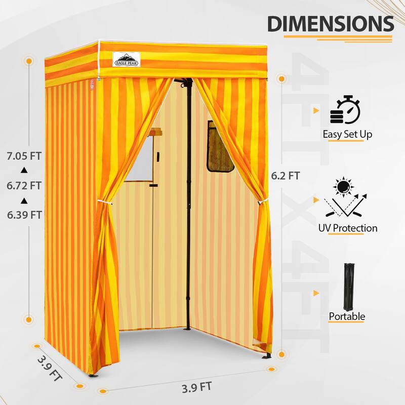 EAGLE PEAK Flex Compact 4x4 Pop-up Canopy Changing Room, Portable Privacy Dressing Room