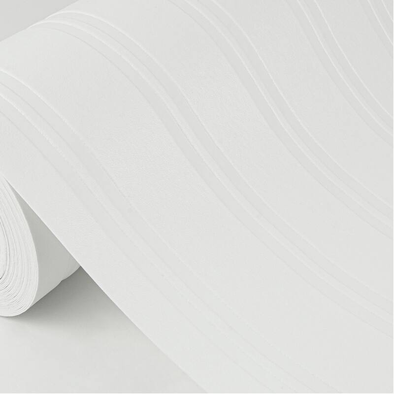 Brewster Elliott White Stripe Paintable Wallpaper - 396in x 20.9in x 0.025in