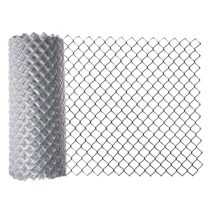 ALEKO Galvanized Steel 4 X 50 Feet Complete Kit Chain Link Fence 11.5 AWG