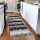 preview thumbnail 111 of 132, Premium Washable Super Soft Modern Ombre Stripe Mayfield Rug Black - 2'3" x 7'6"