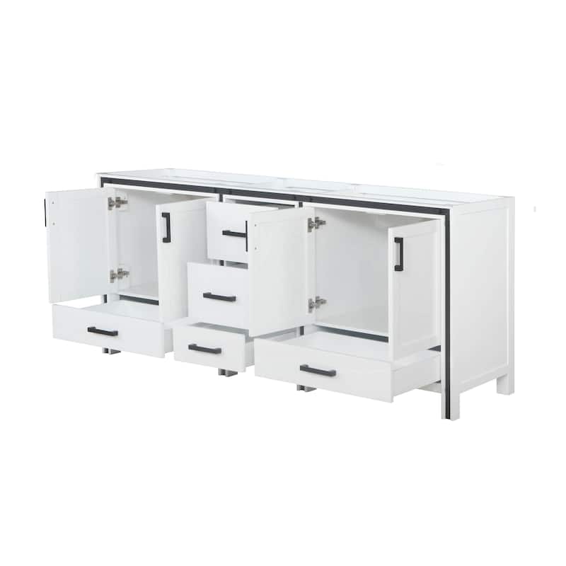 Lexora Ziva 80 inch Double Bathroom Vanity Only