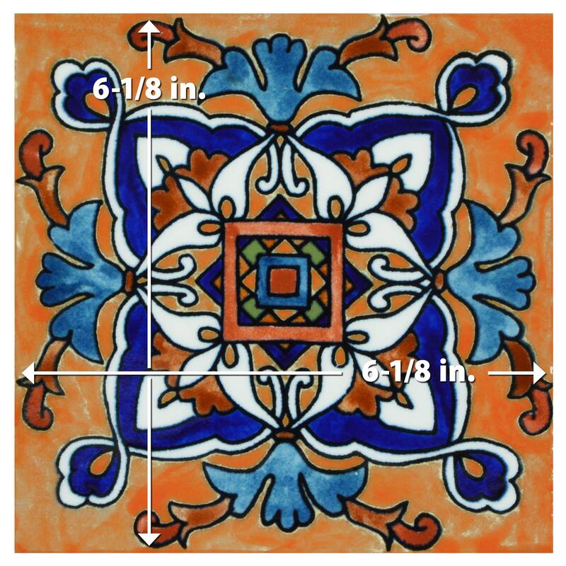 Merola Tile Provincial Deco Patais 6" x 6" Porcelain Wall Tile - (1 Tile)