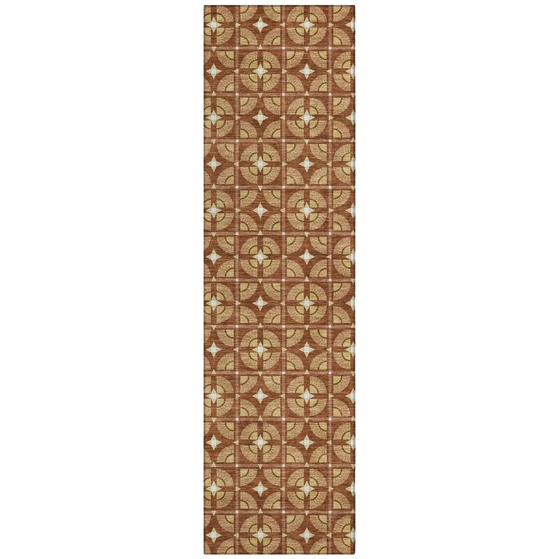 Machine Washable Indoor/ Outdoor Modern Roeland Chantille Rug