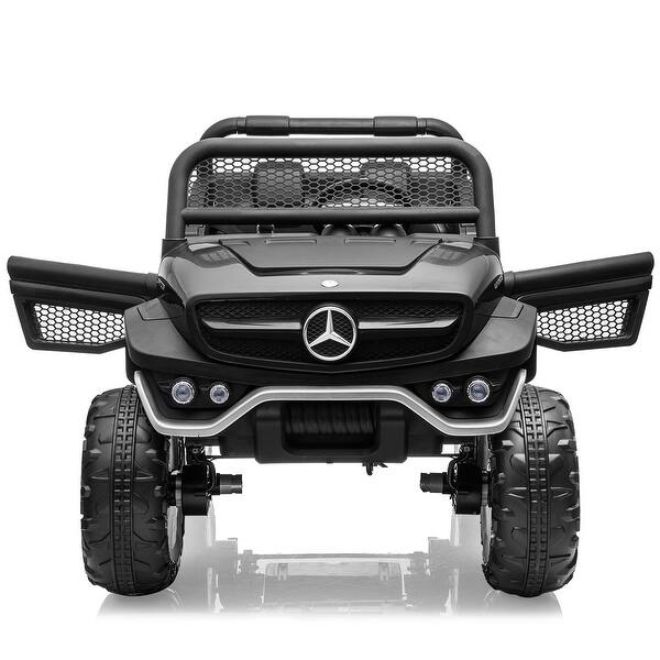 slide 2 of 20, 24V Ride On Truck Car for Kids 2 Seater Licensed Mercedes Benz Toddles Electric Car Ride On Toy Black