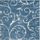 preview thumbnail 62 of 100, SAFAVIEH Florida Shag Shahin Scroll 1.2-inch Thick Textured Rug 4' x 4' Square - Light Blue/Cream