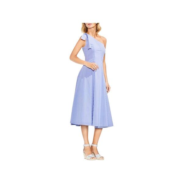 Shop Vince Camuto Womens Casual Dress Striped Midi Overstock