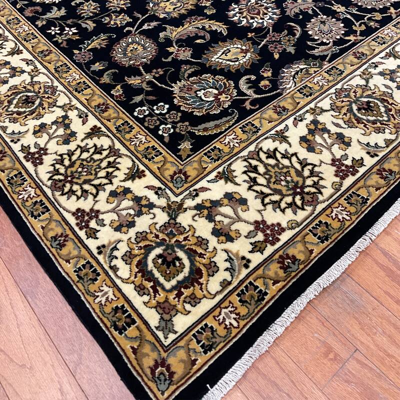 HERAT ORIENTAL Hand-knotted Indo 6' x 9' Isfahan Wool Rug - 6' x 9'