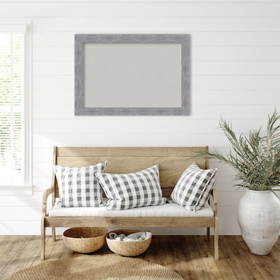 Bark Rustic Grey Framed Grey Corkboard Bulletin Board