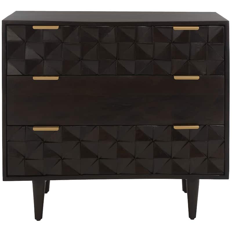 SAFAVIEH Cena 3-Drawer Storage Bedroom Chest