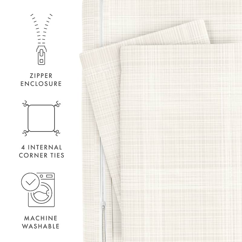 Becky Cameron Oversized Thatch 3-piece Patterned Duvet Cover Set