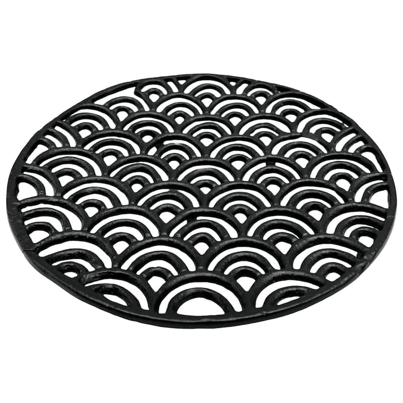 Decorative Handmade Aluminum Round Platter Bowl in Black - Small(10 x 10 x 1 in.)