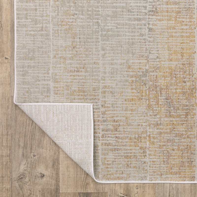 Melody Distressed Stripe Beige/ Multi Area Rug