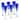 Majestic Gifts European Glass Champagne Flute-Blue- Set/6-7 Oz.