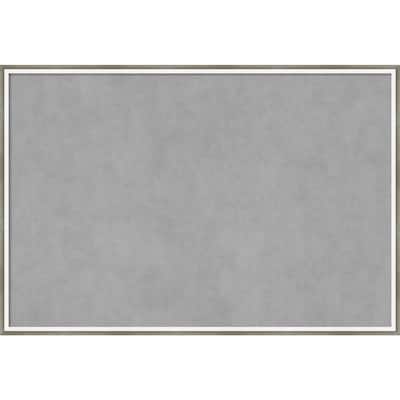 Amanti Art Lucie Silver White Framed Magnetic Board