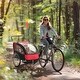 preview thumbnail 15 of 14, Baby Bike Trailer for Kids with 5-Point Safety Harness, Canopy, and Ample Storage, Holds 2 Children, 88 lbs
