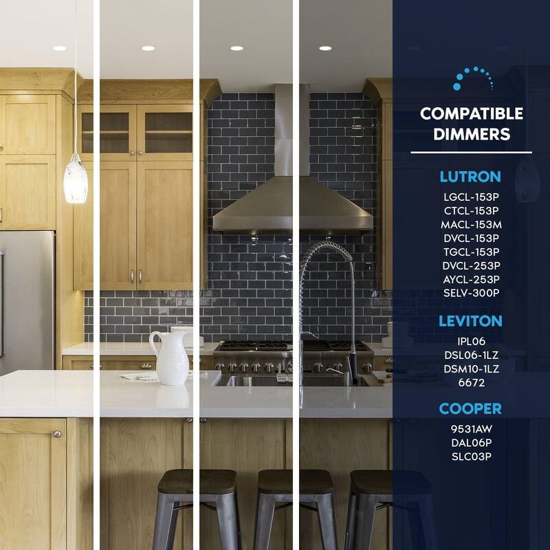 Luxrite 3 Inch Trimless Recessed LED Light with J-Box 15W 5CCT Dimmable Spotlight 1100LM CRI 90 Damp Rated ETL