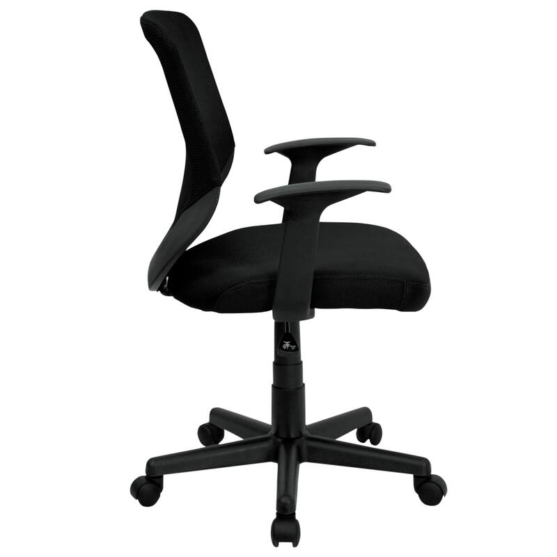Mid-Back Mesh Tapered Back Swivel Task Office Chair with T-Arms