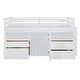 preview thumbnail 10 of 12, Twin Size Loft Bed with 4 Drawers, Underneath Cabinet, and Shelves for Space-Saving, White