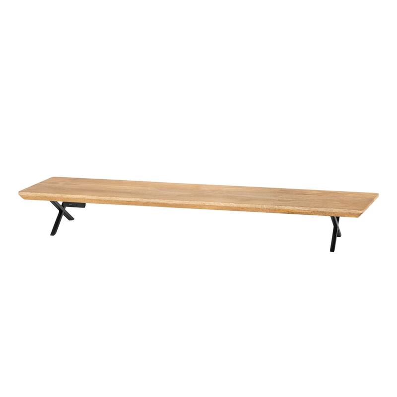 Jani Wood Monitor Stand Riser Desk - Ergonomic Design Stand, Desktop Organizer Table for Home, Office Workspace, Gaming Desk
