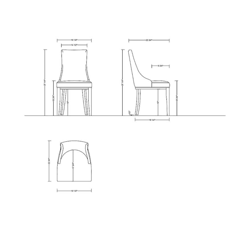 Manhattan Comfort Shubert Multi Piece Modern Faux Leather and Velvet Dining Chair Set