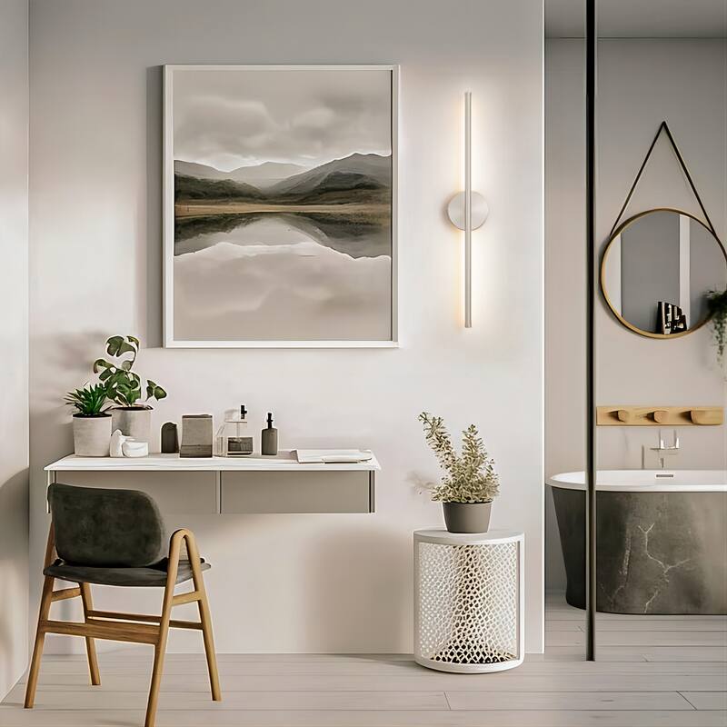 1-Light 23.6 in. Modern Linear Dimmable Integrated LED Bathroom Vanity Light Wall Sconce