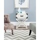 preview thumbnail 1 of 2, SAFAVIEH Dunstan White Accent Table - 18.9" x 15" x 25.6"