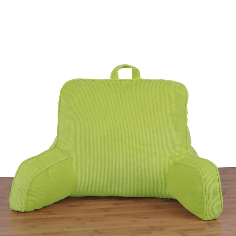 Cotton Corduroy Lounger Bed Rest Pillow Adjustable DIY Filling - Lime