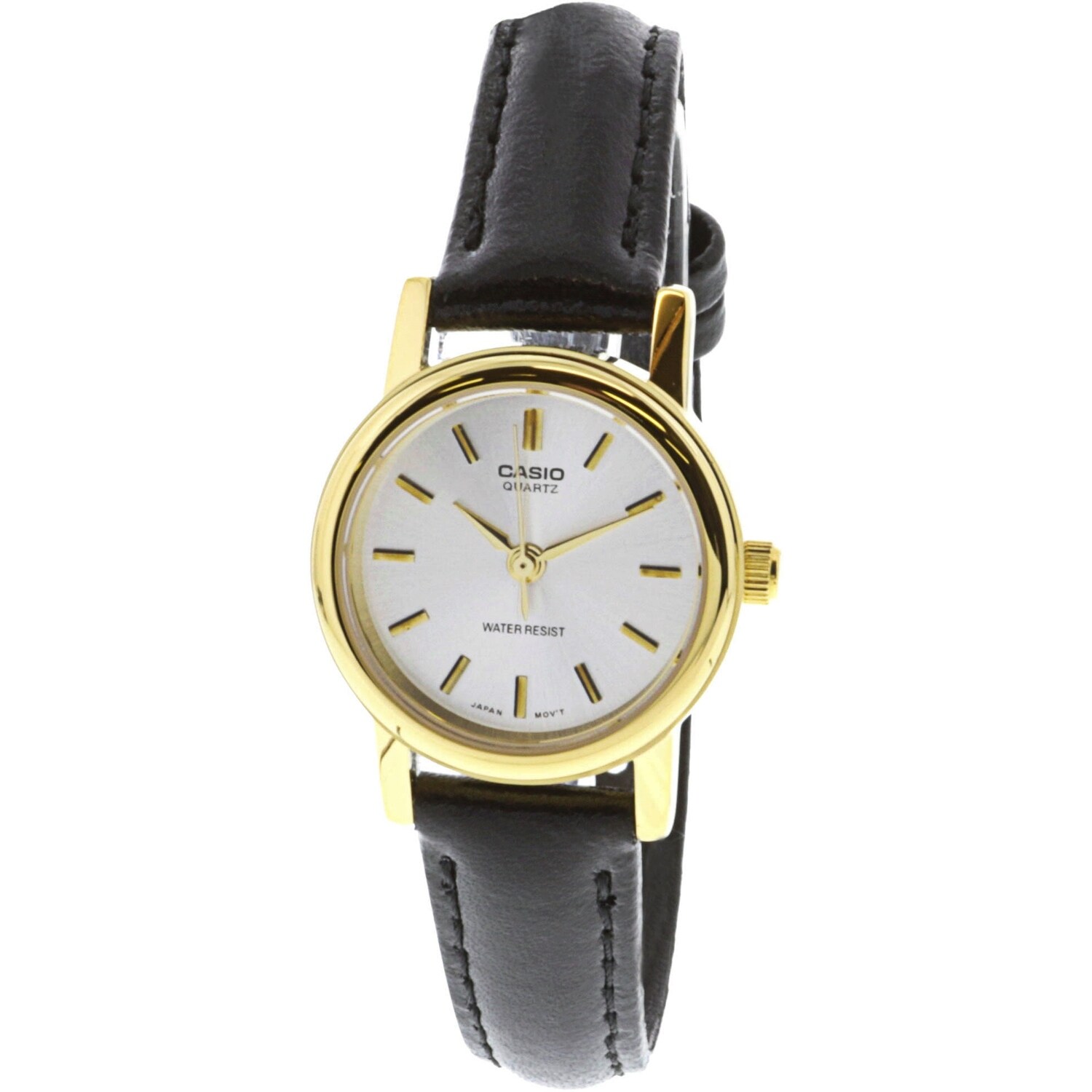 casio women's watch leather strap