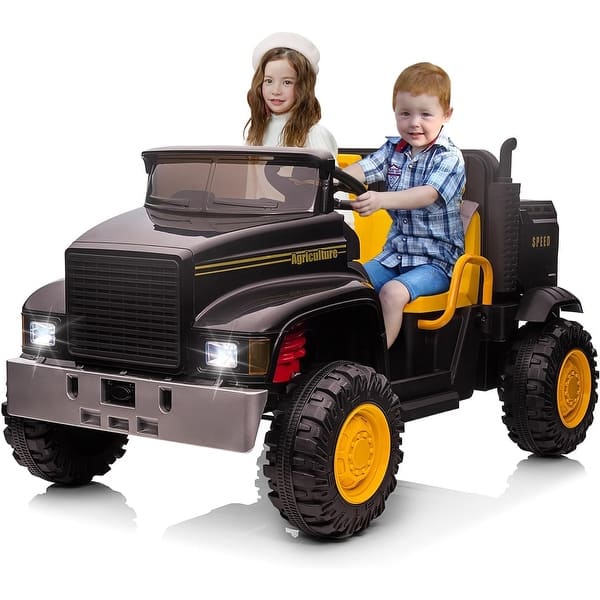 slide 2 of 28, Ride On Truck for Kids 24V Ride On Car with Remote Control Black