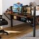 preview thumbnail 12 of 19, Single metal loft bed with rectangular desk, LED lights