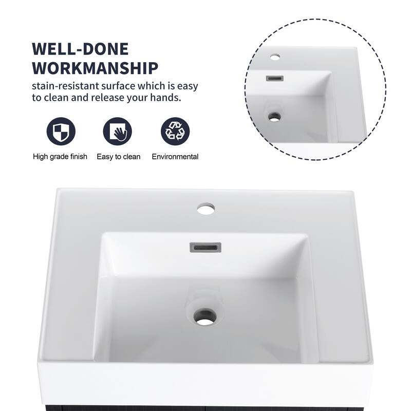 Wall-Mounted Bathroom Vanity with Sink