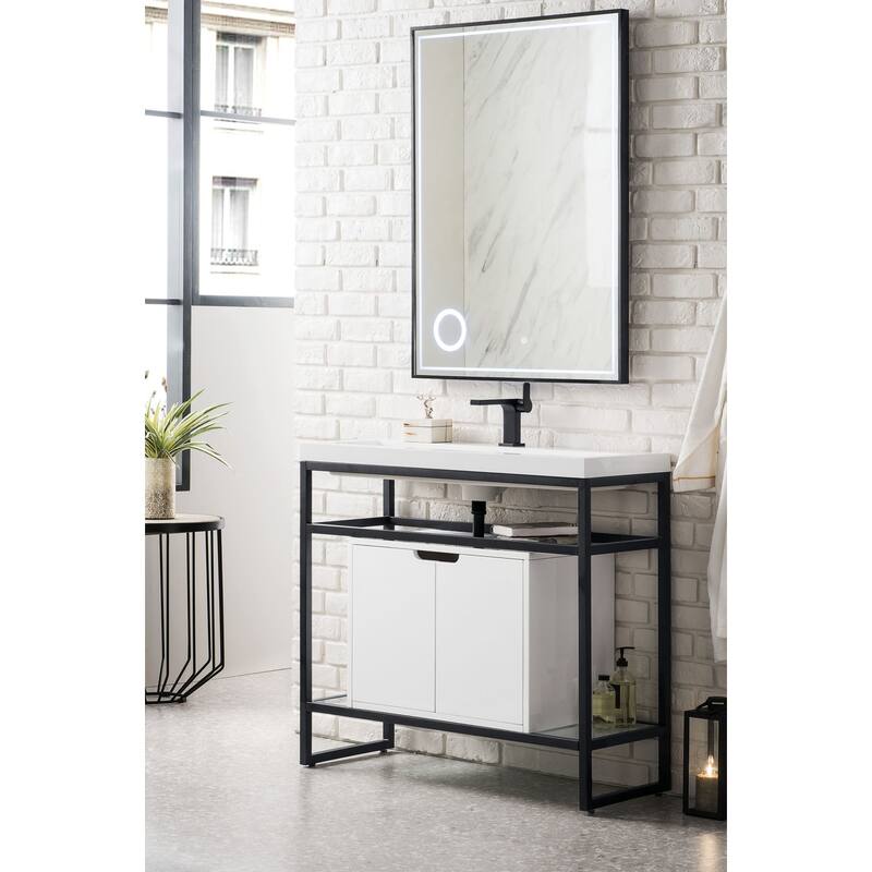 James Martin Vanities C105V39.5SCGWWG Boston 39-3/8" Rectangular