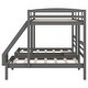 preview thumbnail 9 of 7, Pine Wood Full over Twin Bunk Bed with Triple Sleeping Space & Middle Drawer