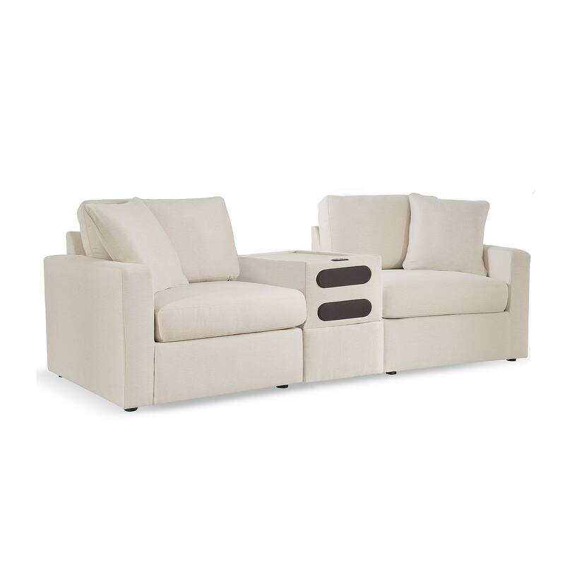 Signature Design by Ashley Modmax 3-Piece Sectional with Audio Console - 93" W x 37" D x 36" H
