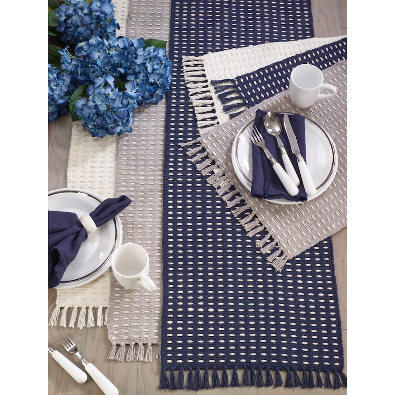 Dashed Woven Long Table Runner