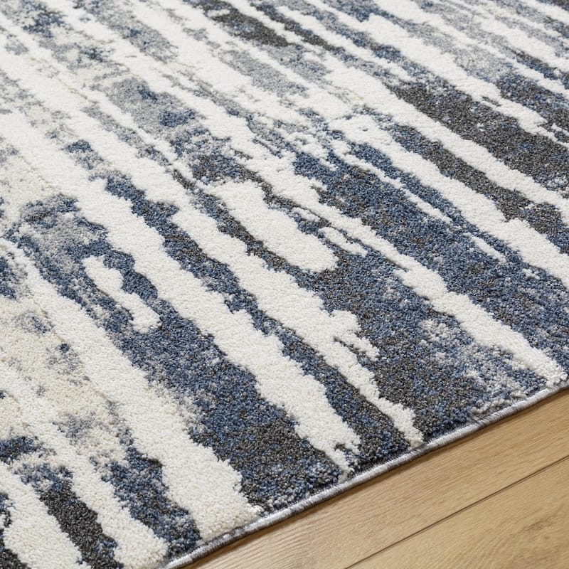 Valet Industrial Abstract Stripe Area Rug