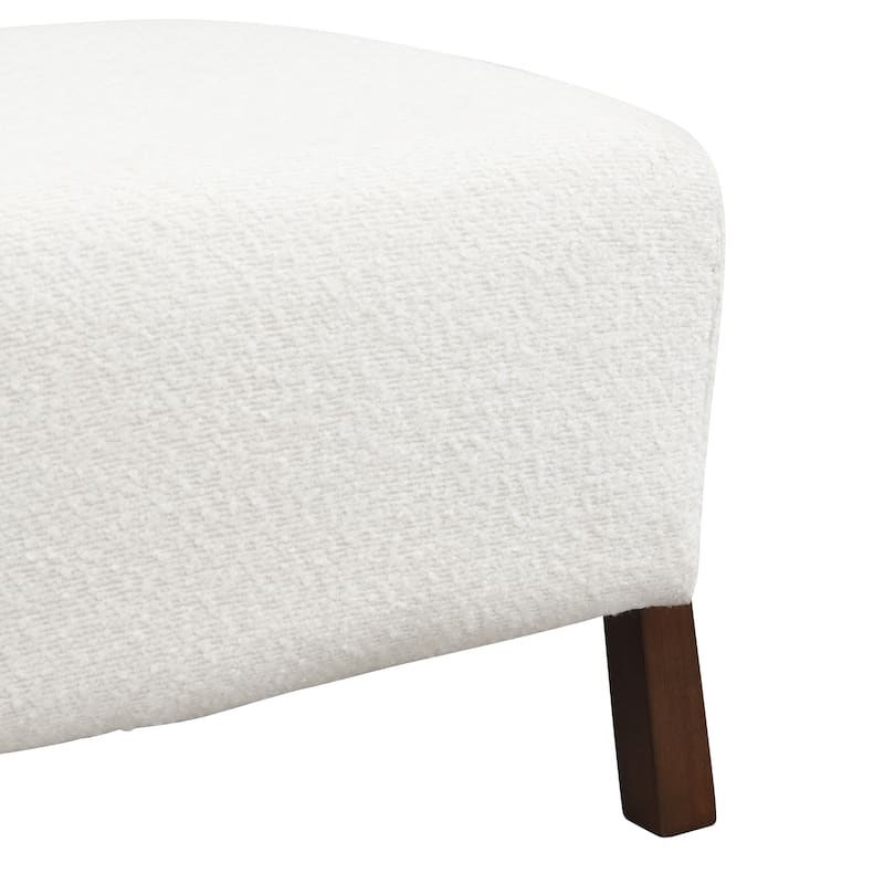 Christopher Knight Home - Mina Boucle Storage Ottoman with Solid Wood Legs