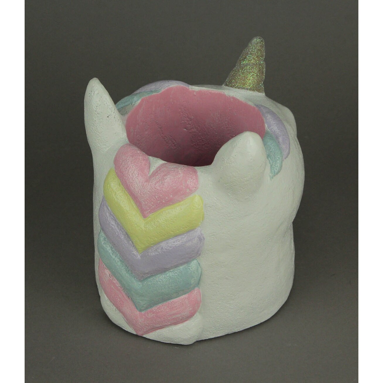 Shop Pastel Rainbow Concrete Sleeping Unicorn Planter Statue