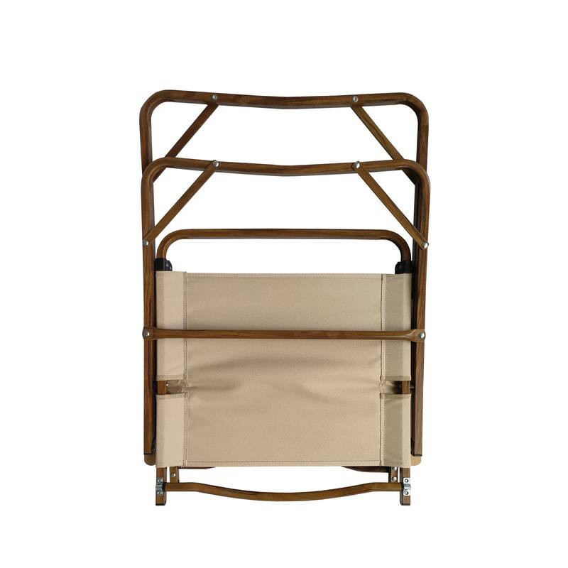 Comfy Foldable and Portable Chair with Armrests Aluminium Frame, Travel Kermit Chair Easy to Fold and Carry, Set of 4