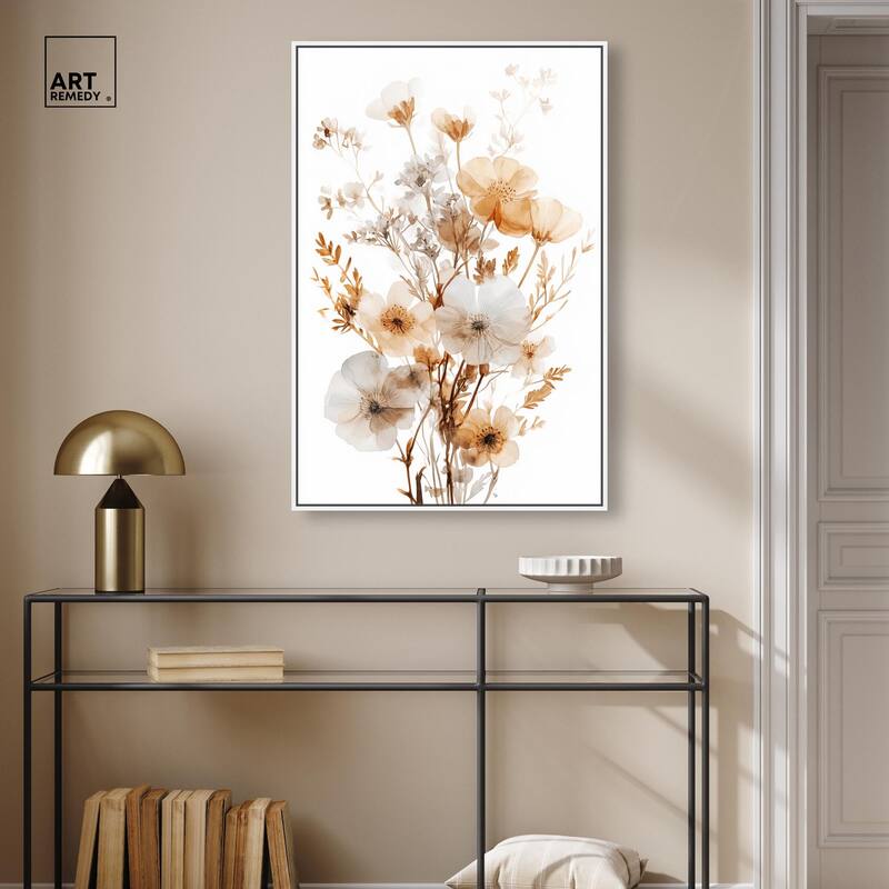 Parchment Petals Canvas by Art Remedy