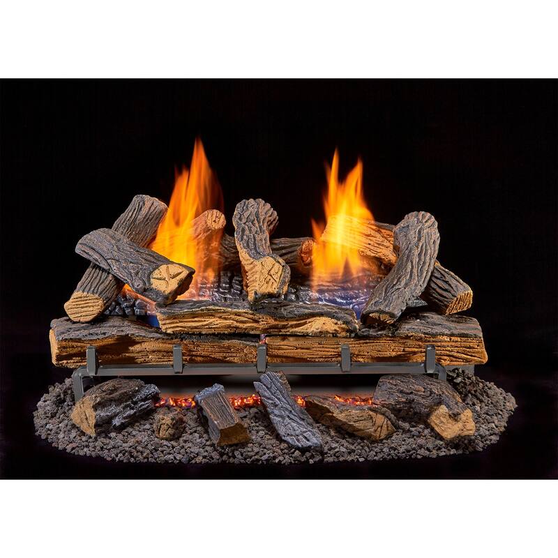 Duluth Forge DLS-24T 24" 33,000 BTU Vent Free Dual Fuel Log Set - Split Red Oak