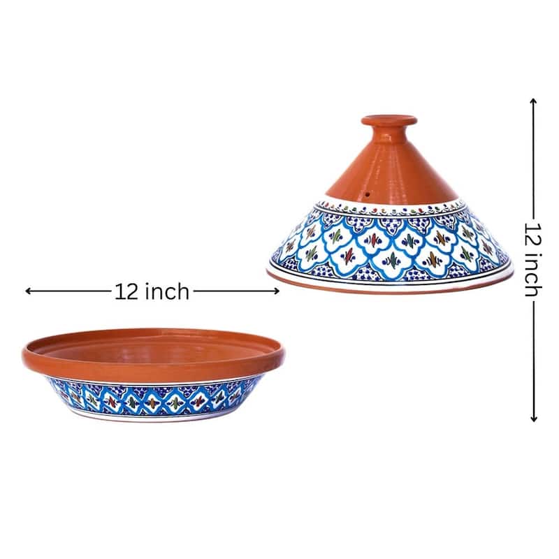 Kamsah Bohemian Supreme Large Tagine - Handcrafted Ceramic Pot